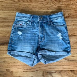 Hollister High Rise Denim Shorts Size 25